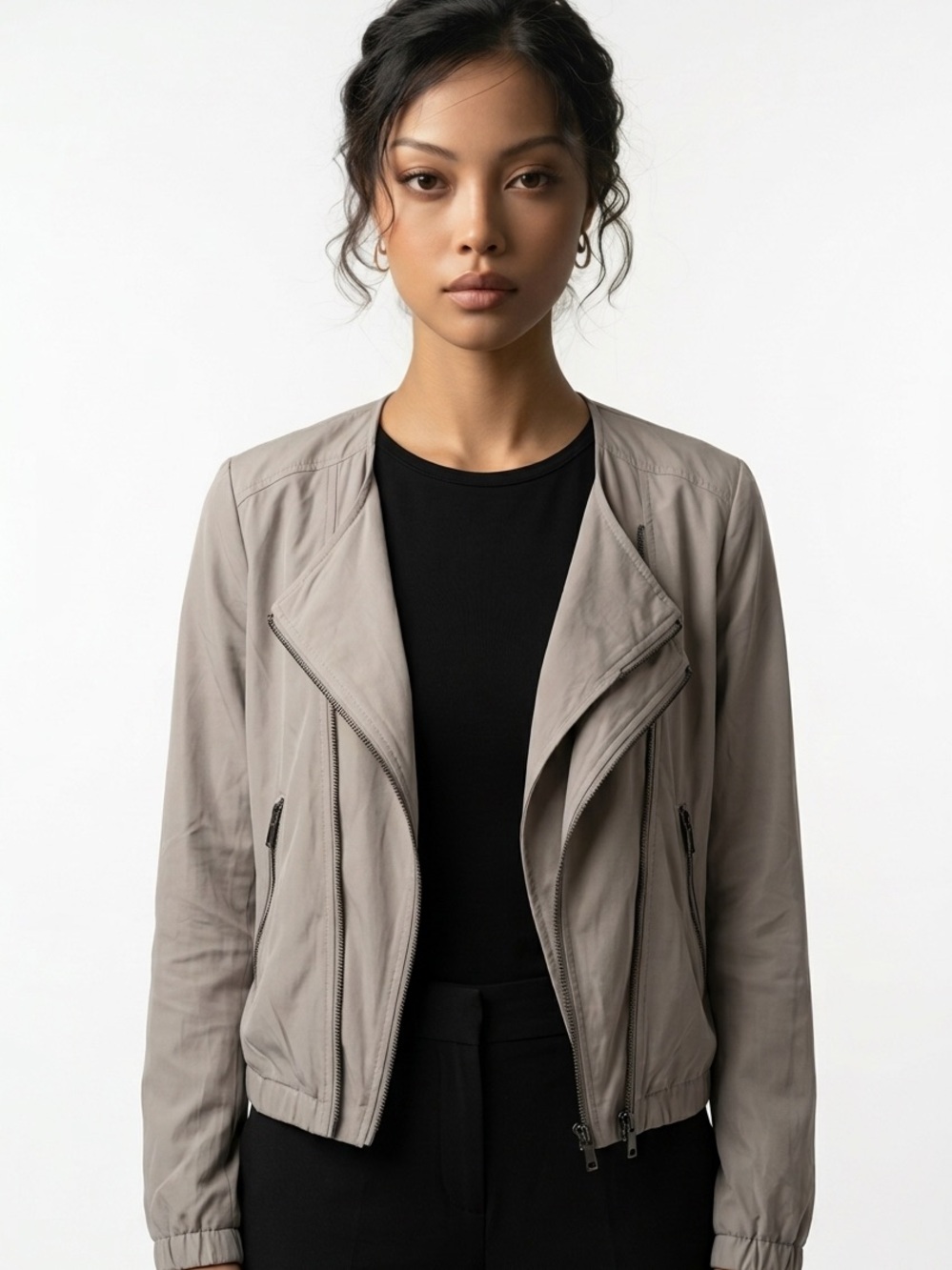 Vigoss | Gray Double Zipper Jacket